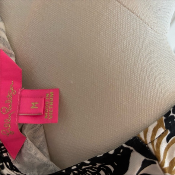 NWOT 🐆 Lilly Pulitzer Talley Onyx Peonies Floral Long Sleeve Dress Sz M - Picture 3 of 9